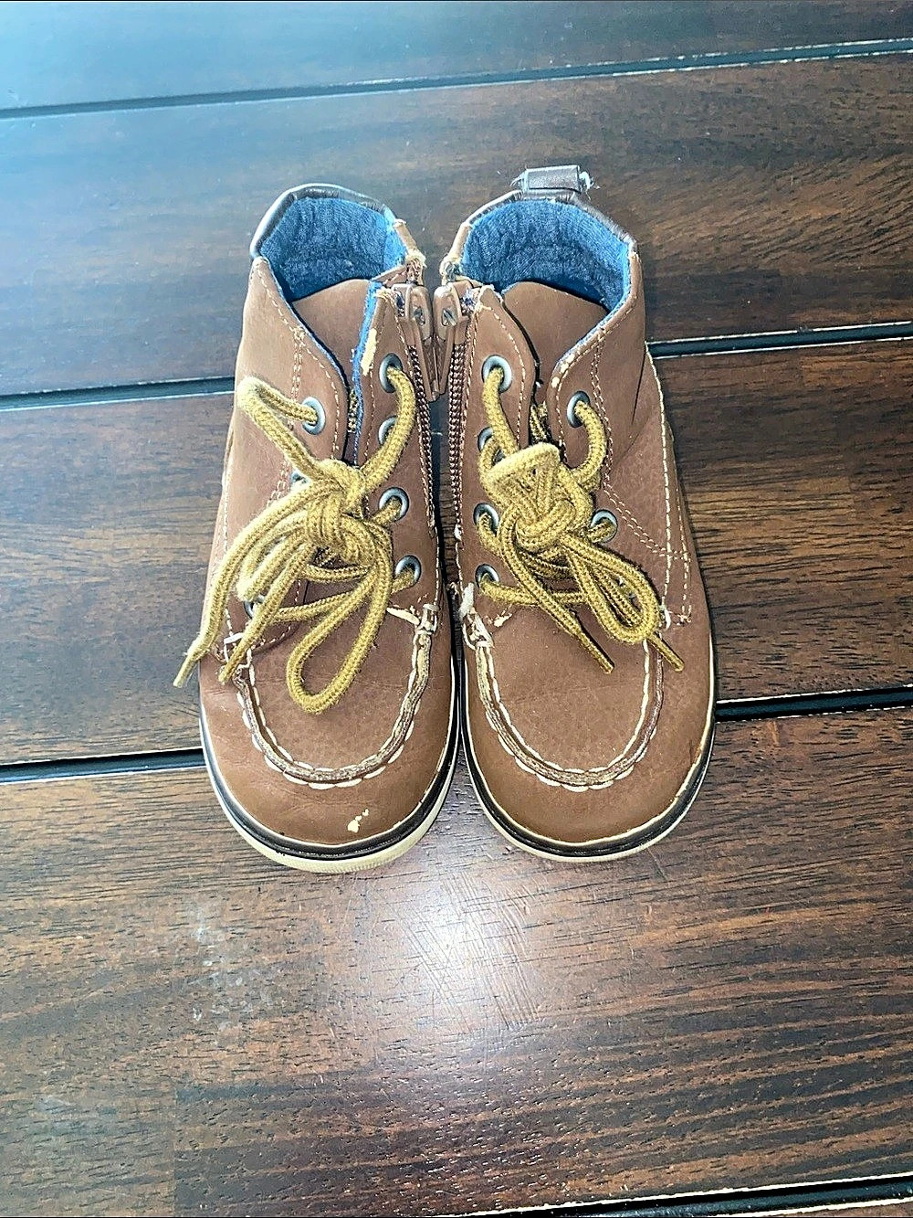 Gap Kids Brown & Blue Lace-Up Ankle Boots